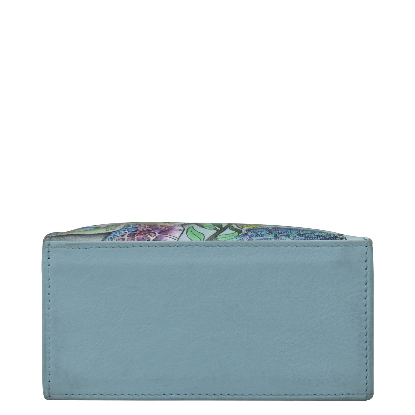 Hand-Painted Leather Triple Compartment Crossbody Organizer