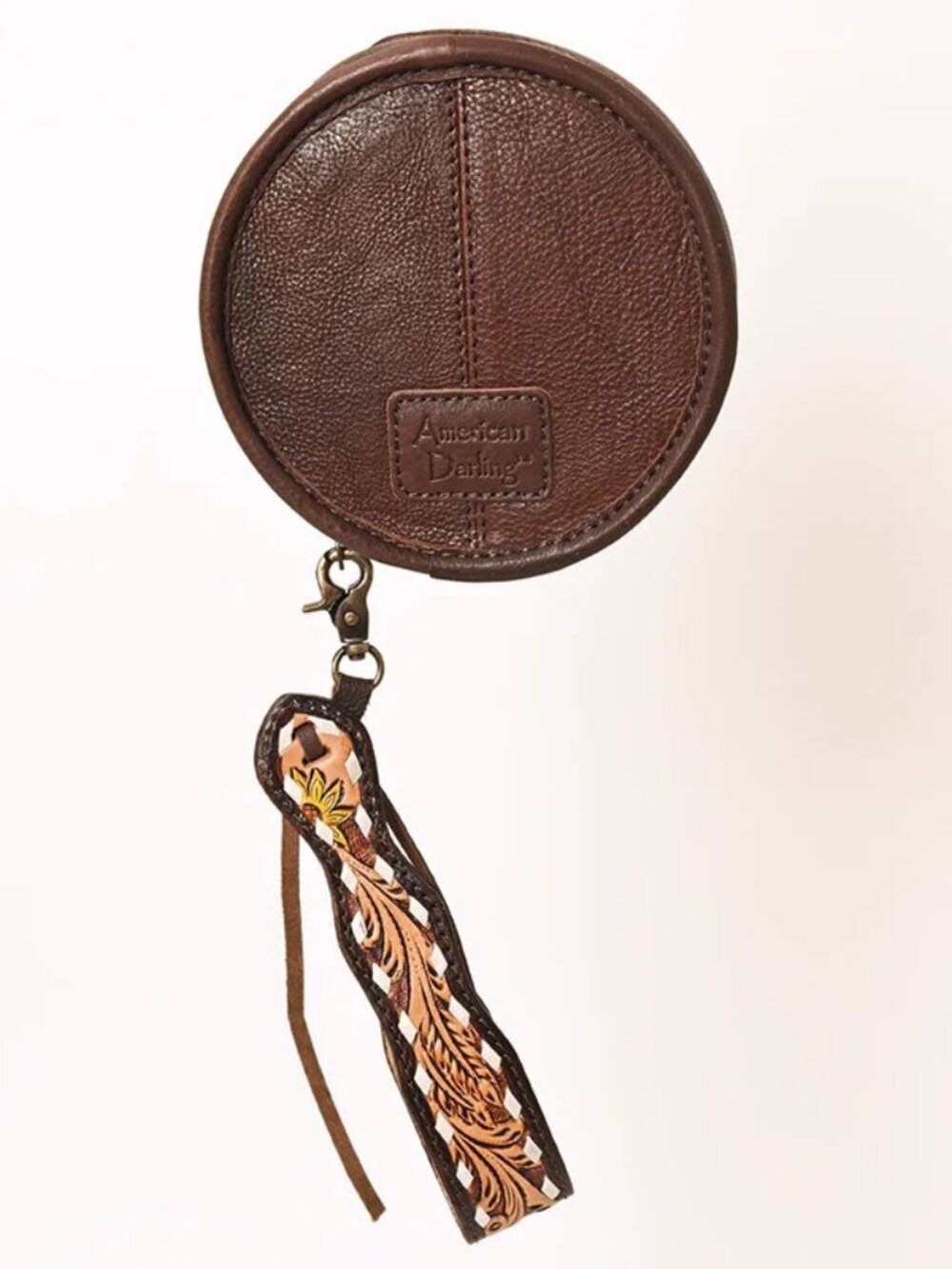 American Darling Desert Sunflower Bloom Leather Wristlet