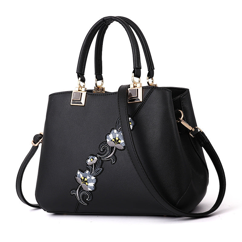 Contrasting Color Handbag - "The Yingyang"