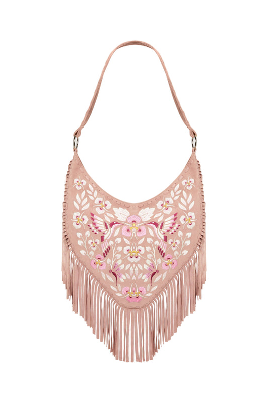 Georgina Embroidery Bag Dusty Pink