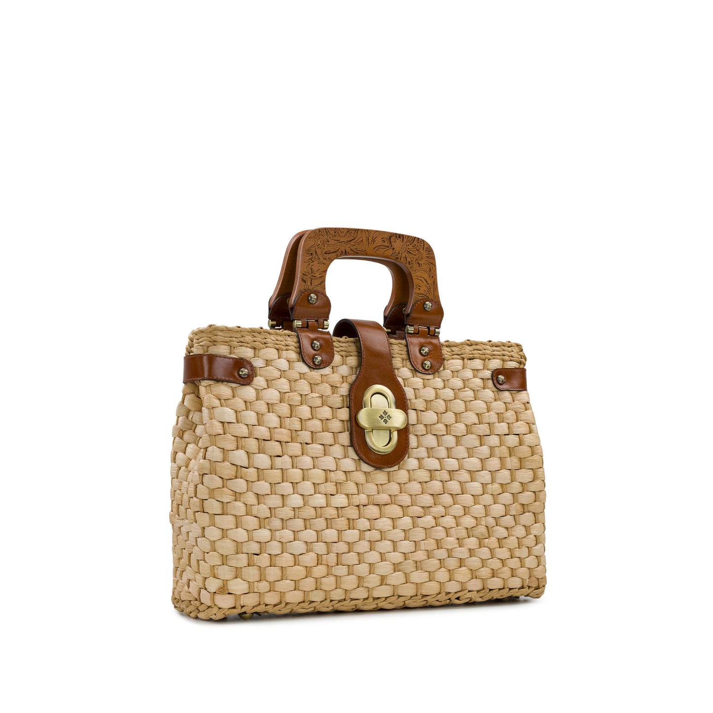 Patricia Nash Valpiana Satchel - Specialty Woven Raffia