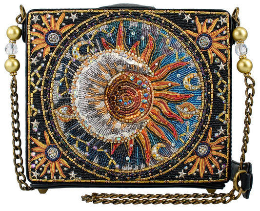 New Mary Frances Night & Day Celestial Beaded Crossbody Handbag- preorder Avail August 2025