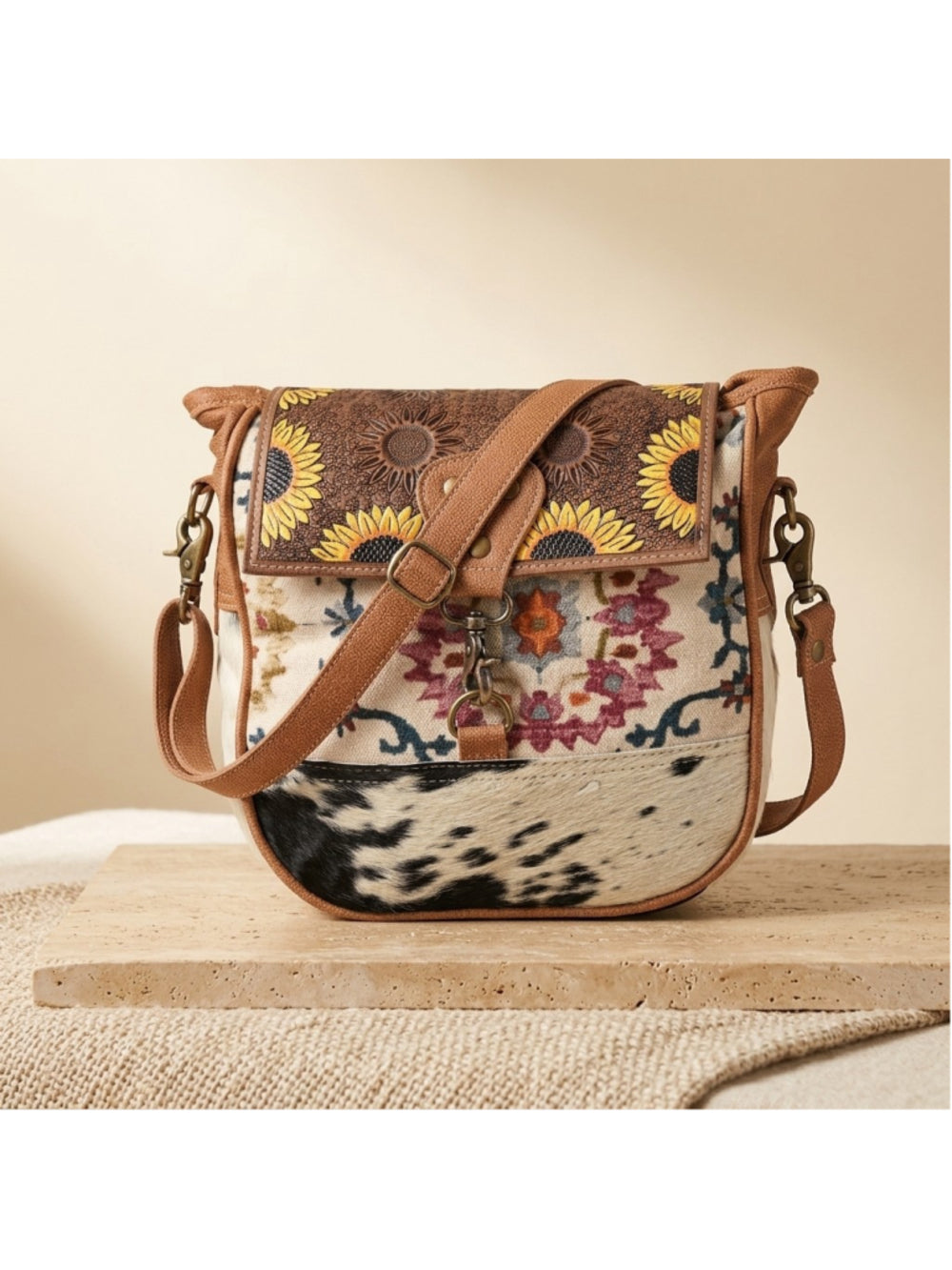 Ohlay by American Darling Boho Dreams Sunflower Crossbody Bag