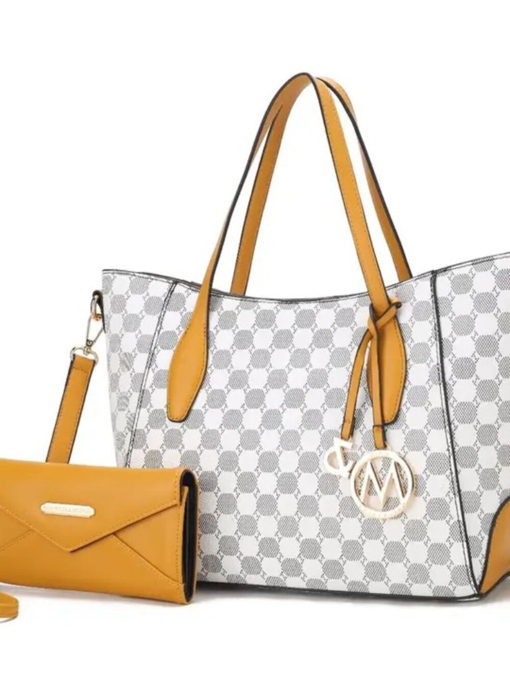 Gianna Vegan Leather Women Tote & Matching Wallet By Mia K-Various colors