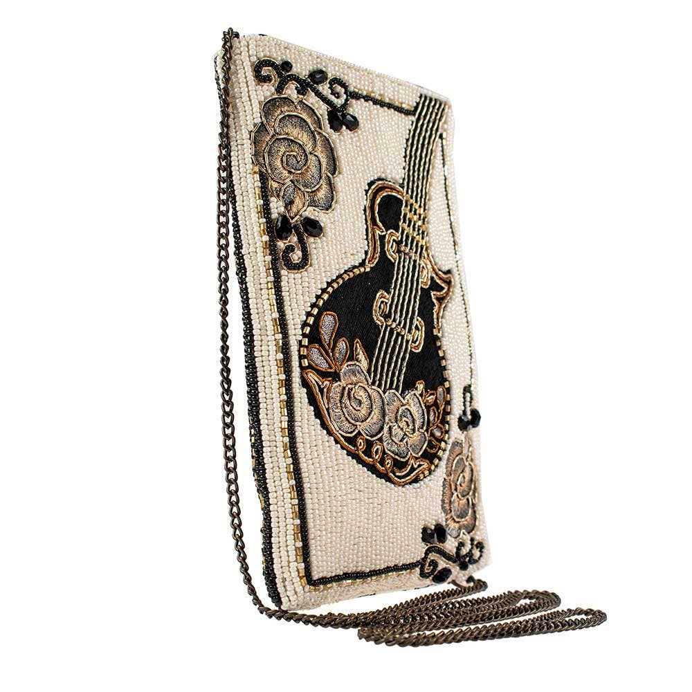 Guitar Player Beaded Guitar Crossbody Phone Bag