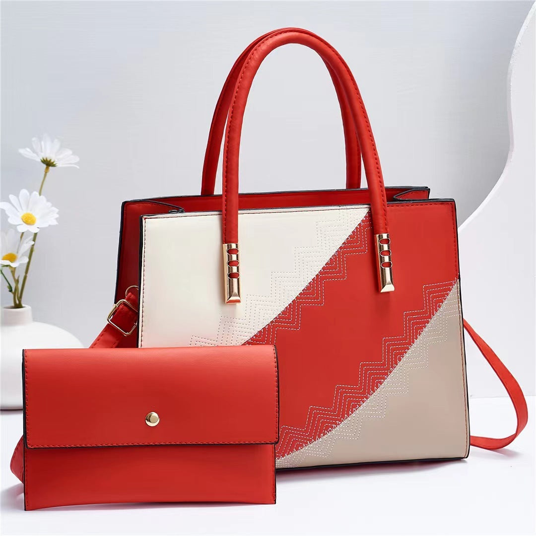 The Holly Color block Handbag set