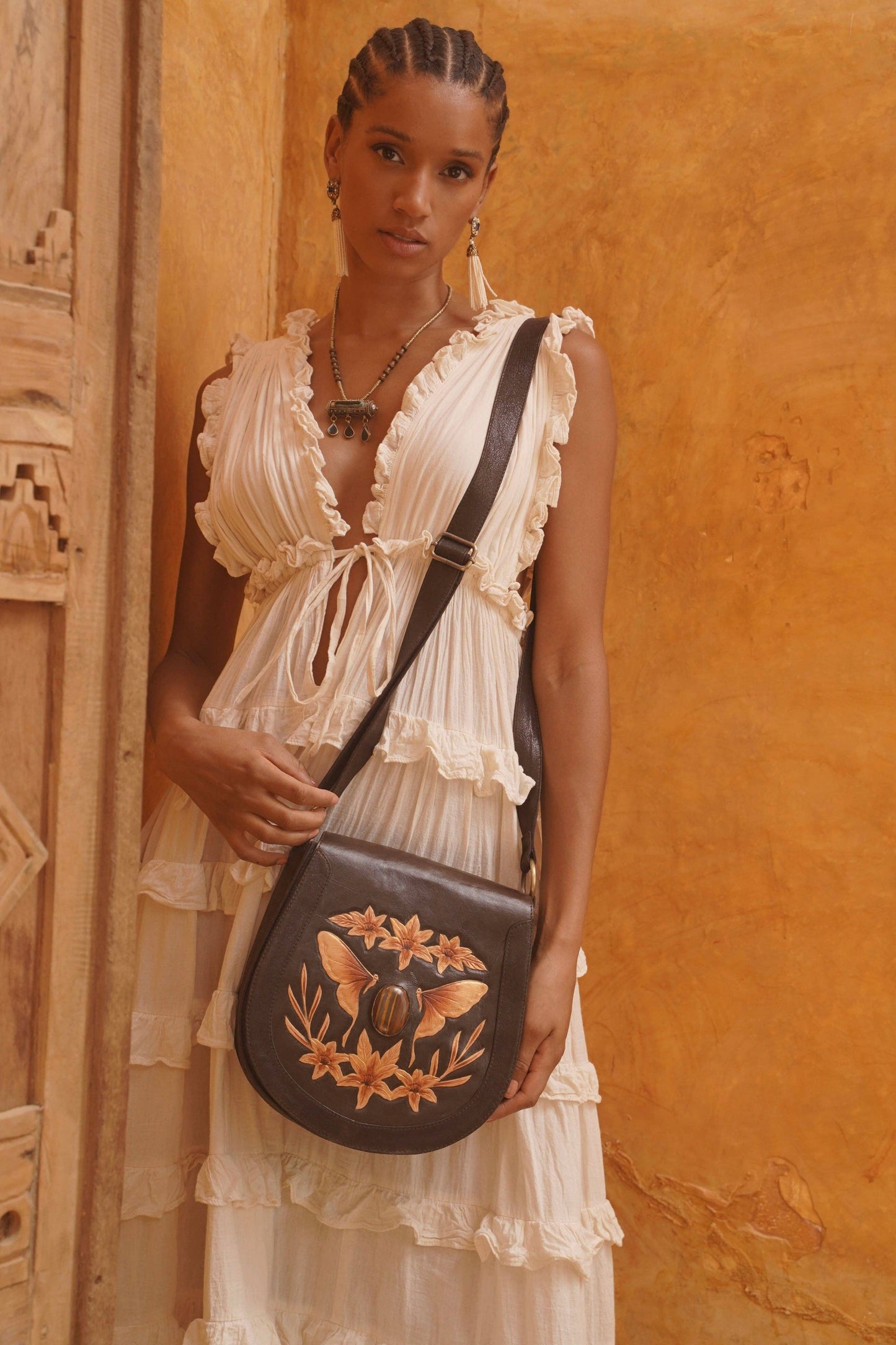 Luna Lily Bag Metallic Dark Choc/Gold