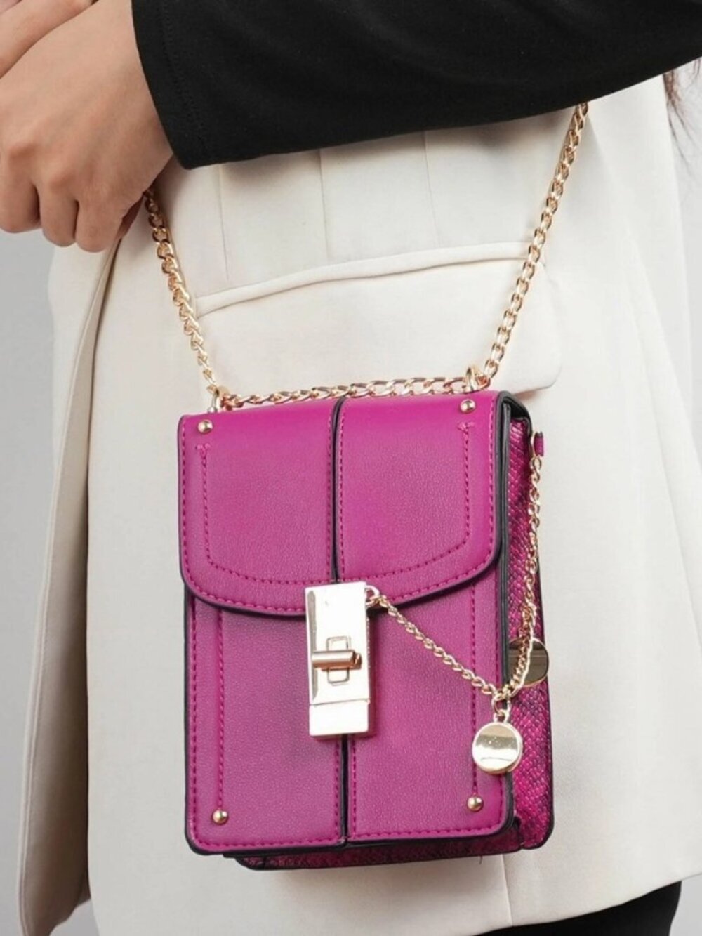 Iona Crossbody Handbag-Luxe Mini Chain Crossbody-various colors