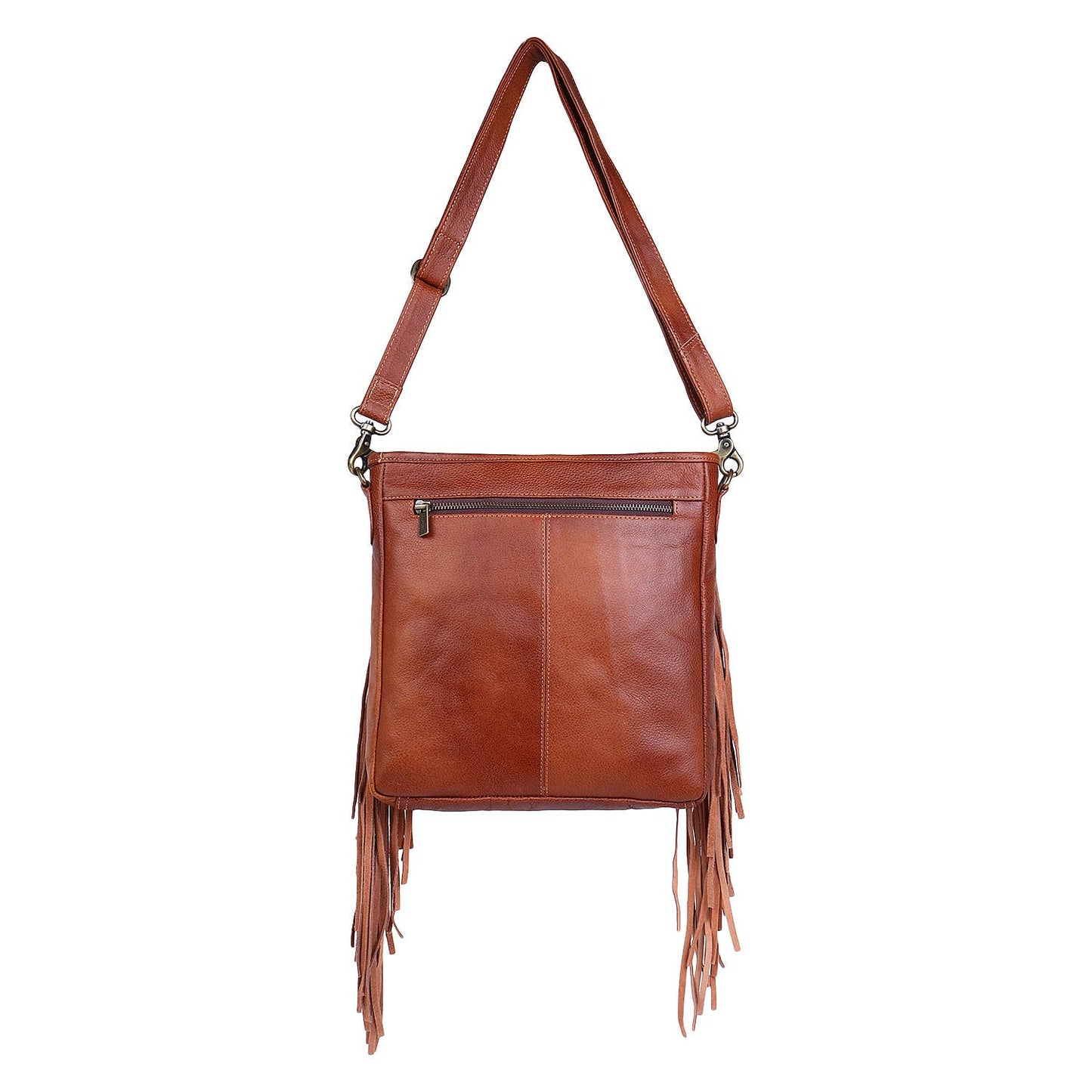 Frontier Fringe Leather & Cowhide Crossbody Bag