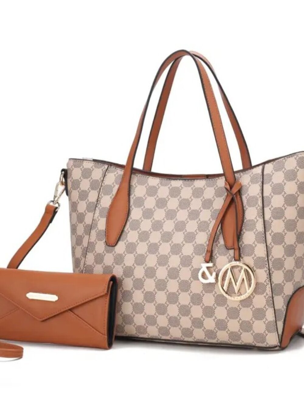 Gianna Vegan Leather Women Tote & Matching Wallet By Mia K-Various colors