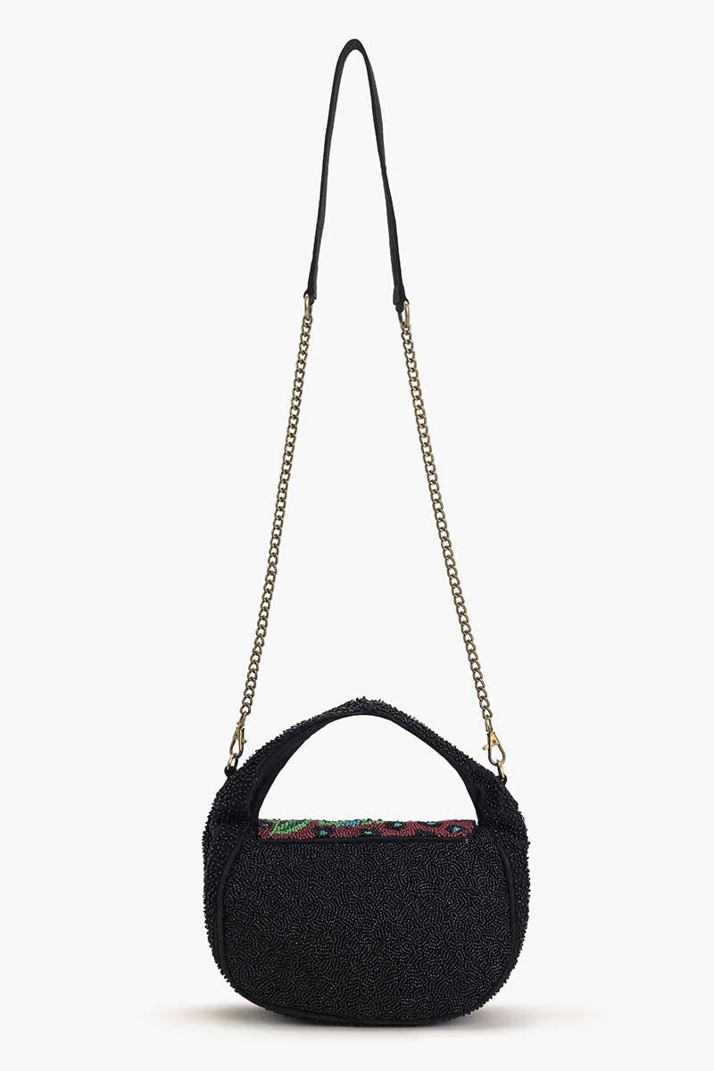 America & Beyond Twilight Vine Beaded Satchel