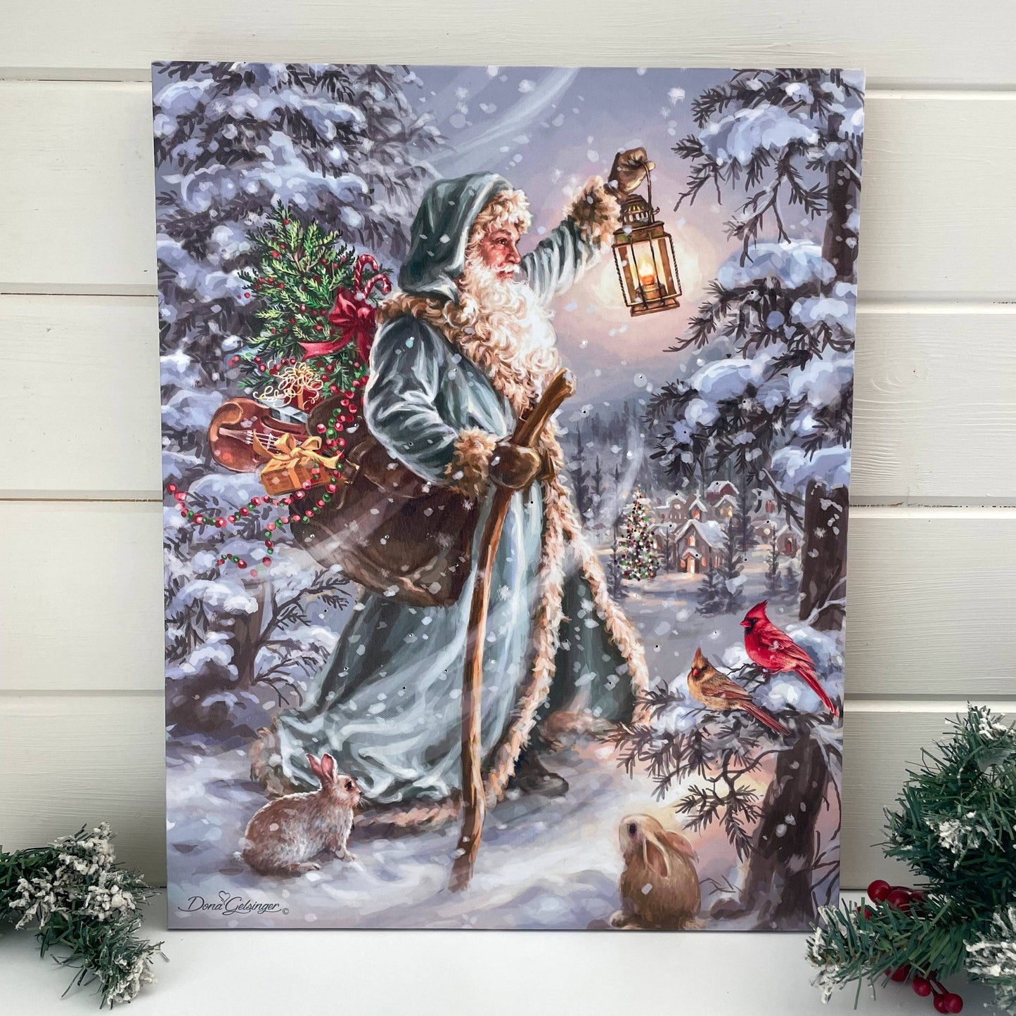 Saint Nicholas 16x20 Fiber Optic Canvas