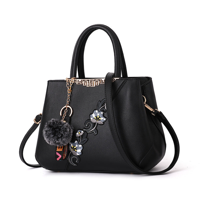 Contrasting Color Handbag - "The Yingyang"