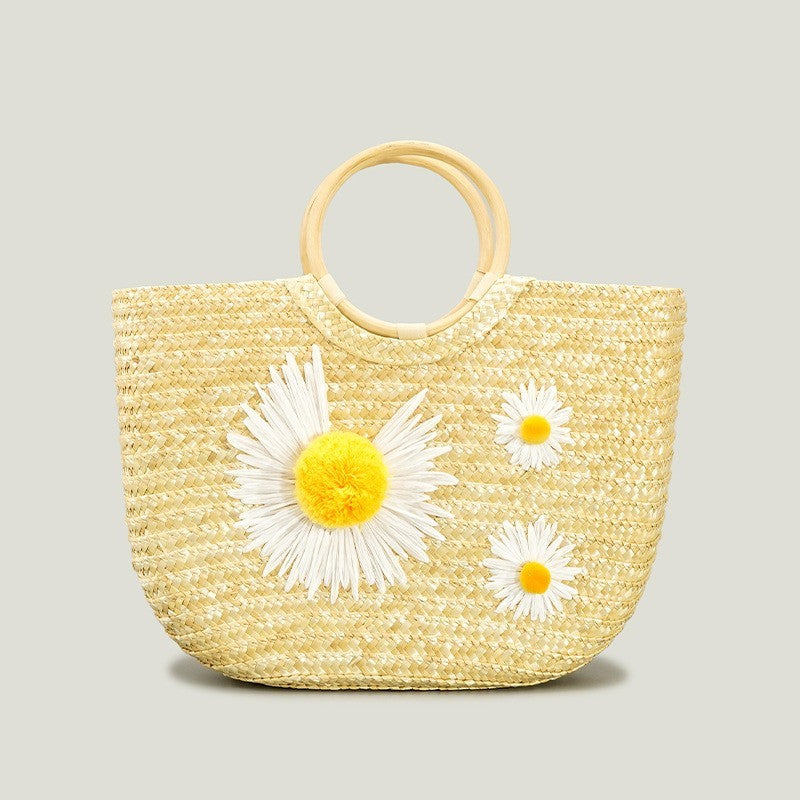 Little Daisy Straw Handbag
