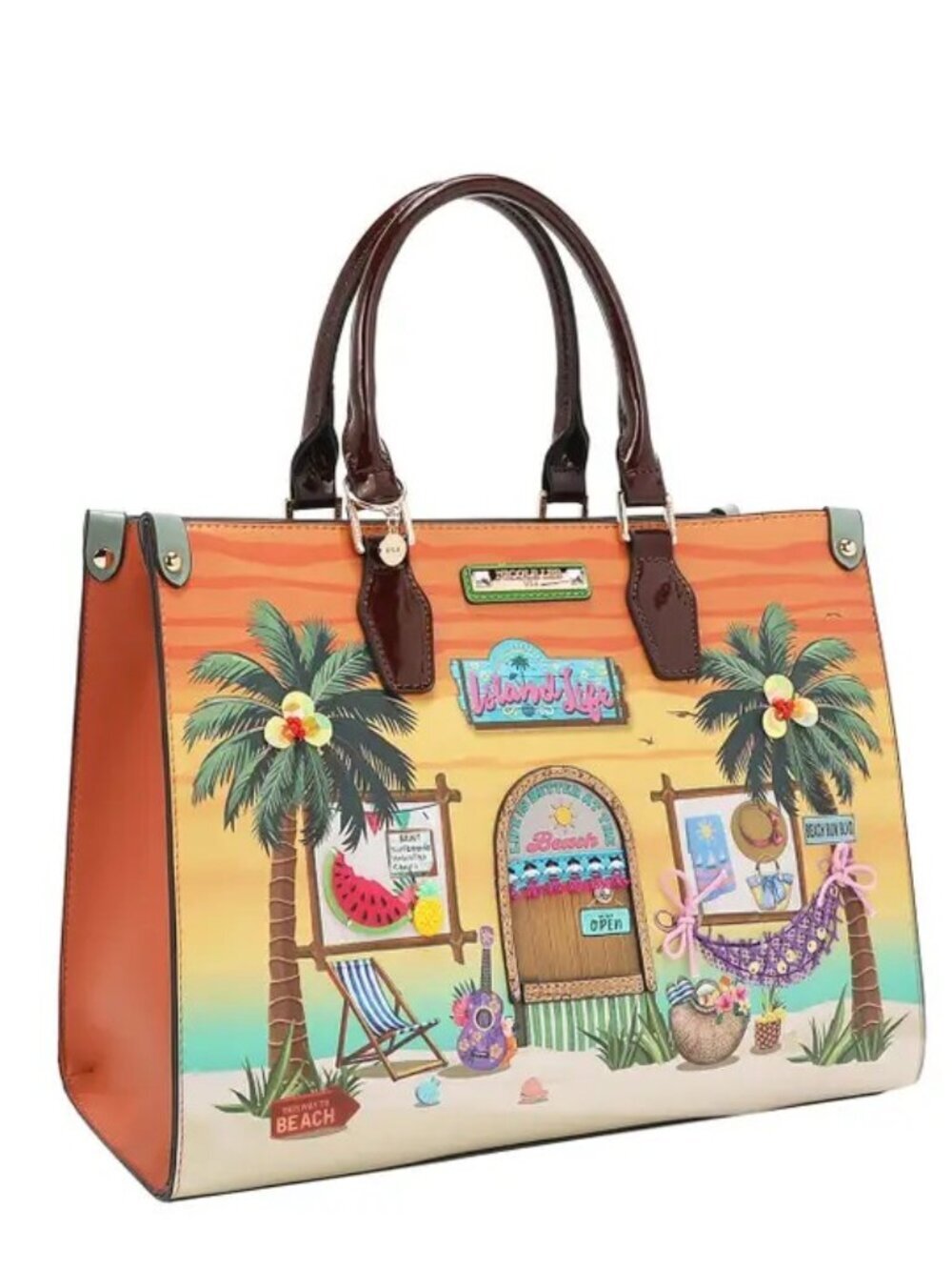 Nicole Lee Sun and Sand Satchel Bag