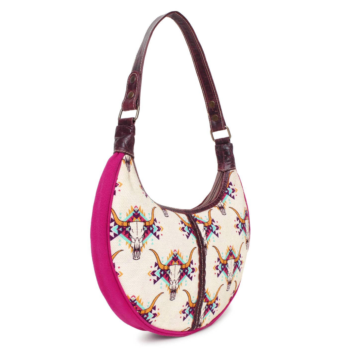 Hot Pink Longhorn Hobo Bag