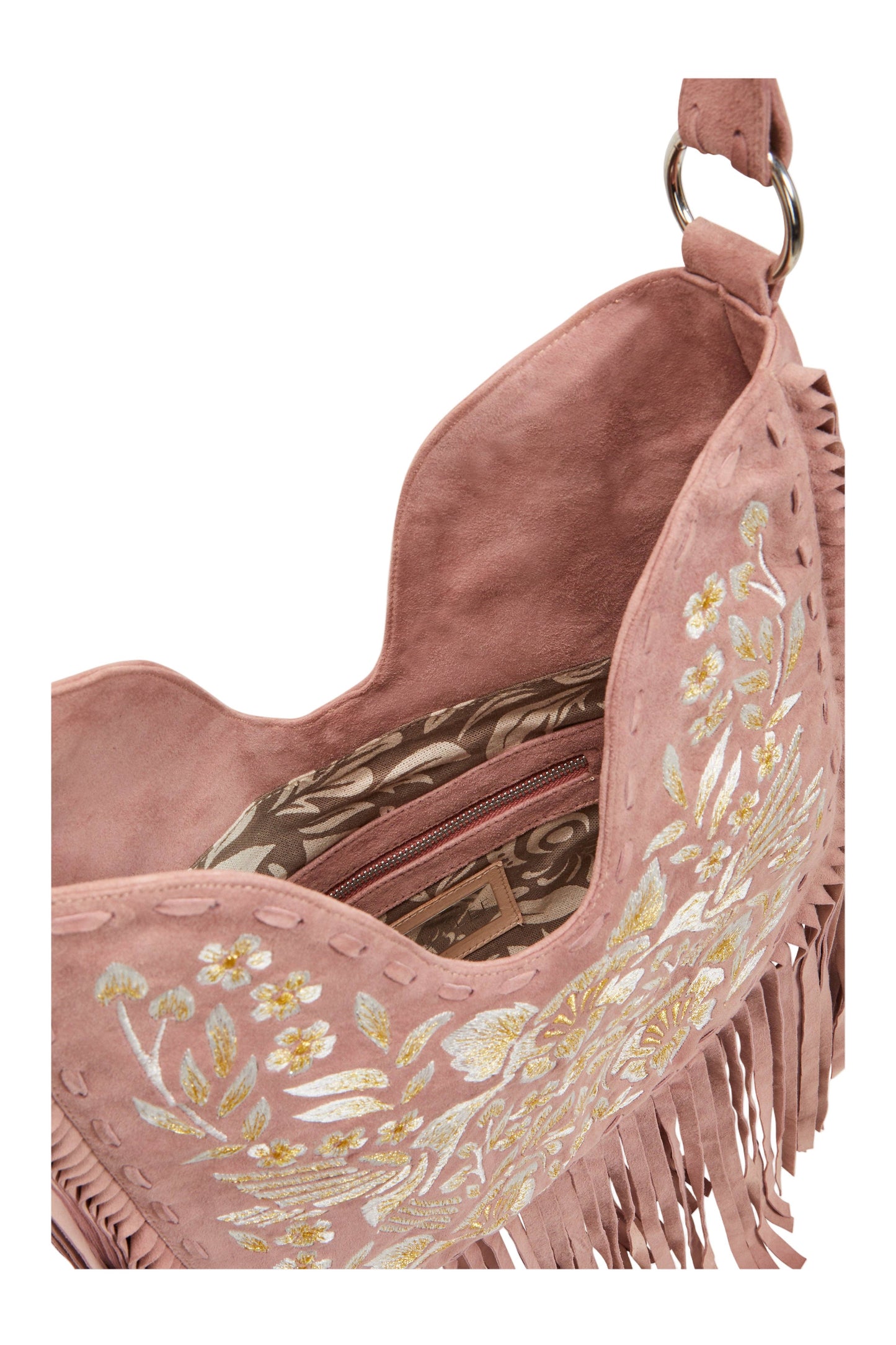 Heavenly Embroidery Bag Dusty Pink