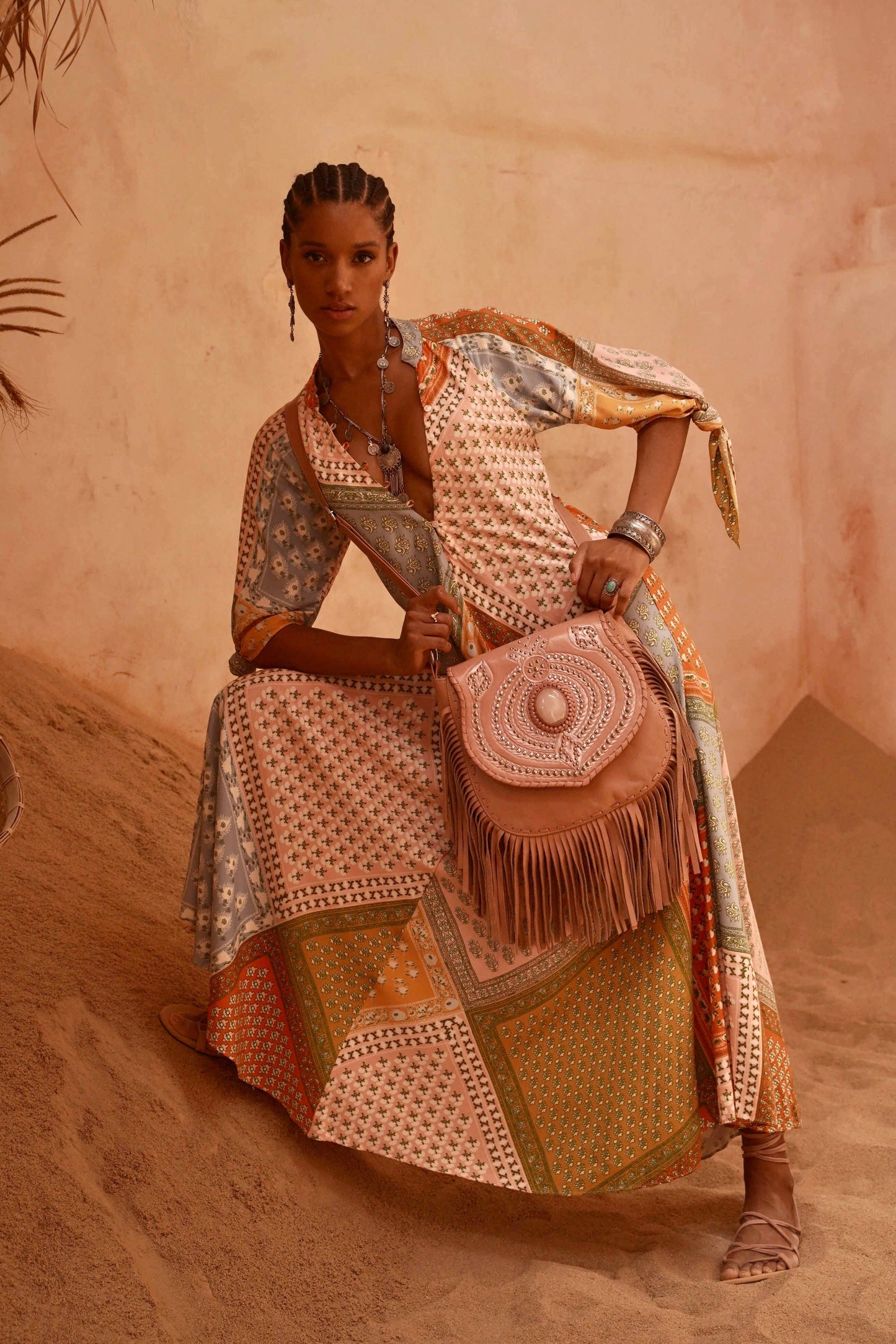 Marrakesh Bag Pink Nude/Silver