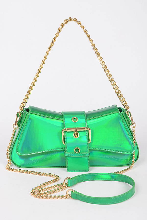 Mirror Metallic Chain Handle Bag HPC5800FU
