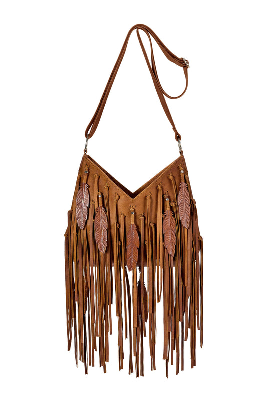 Mini Pocahontes Feather Bag Antique Medium Brown