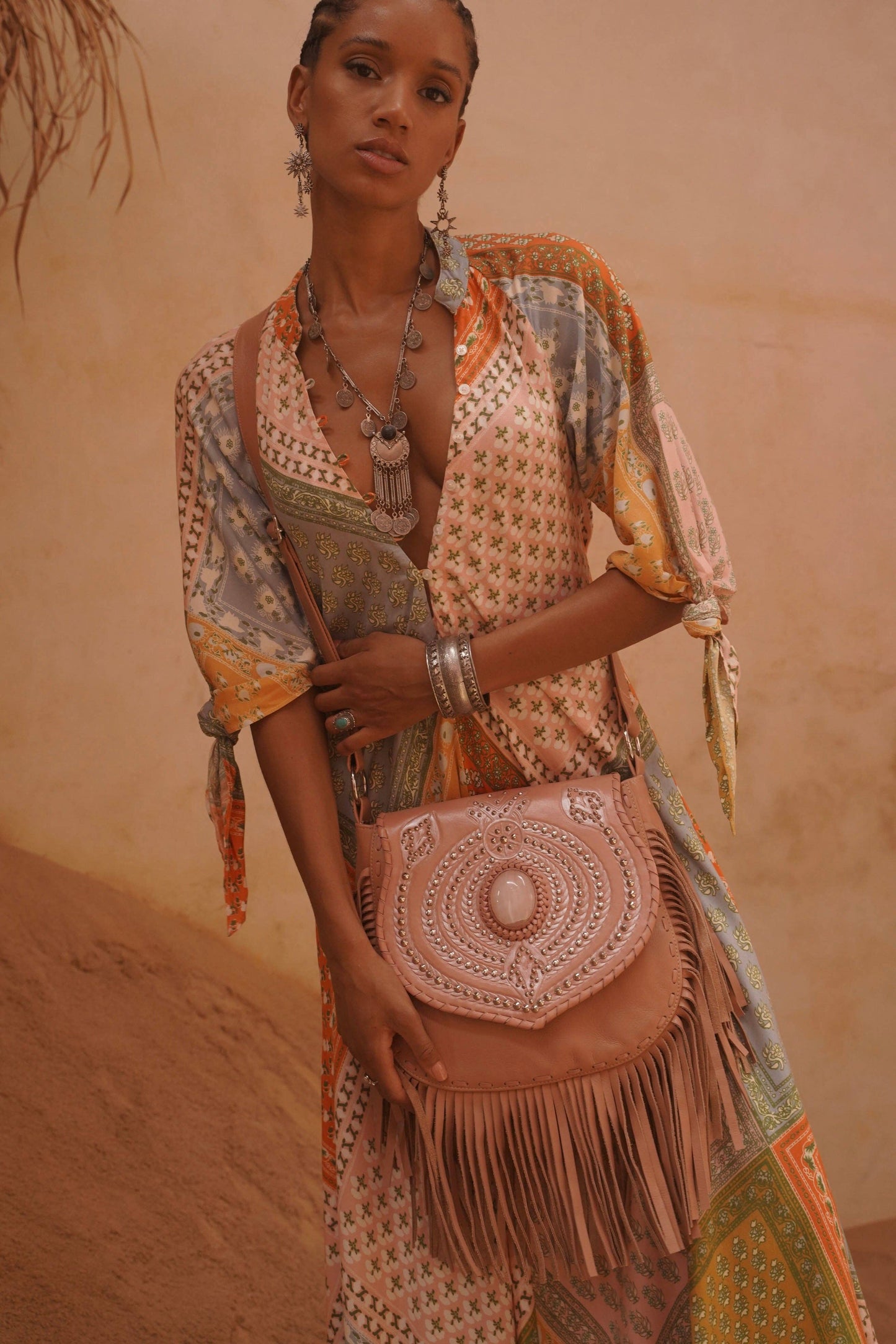 Marrakesh Bag Pink Nude/Silver