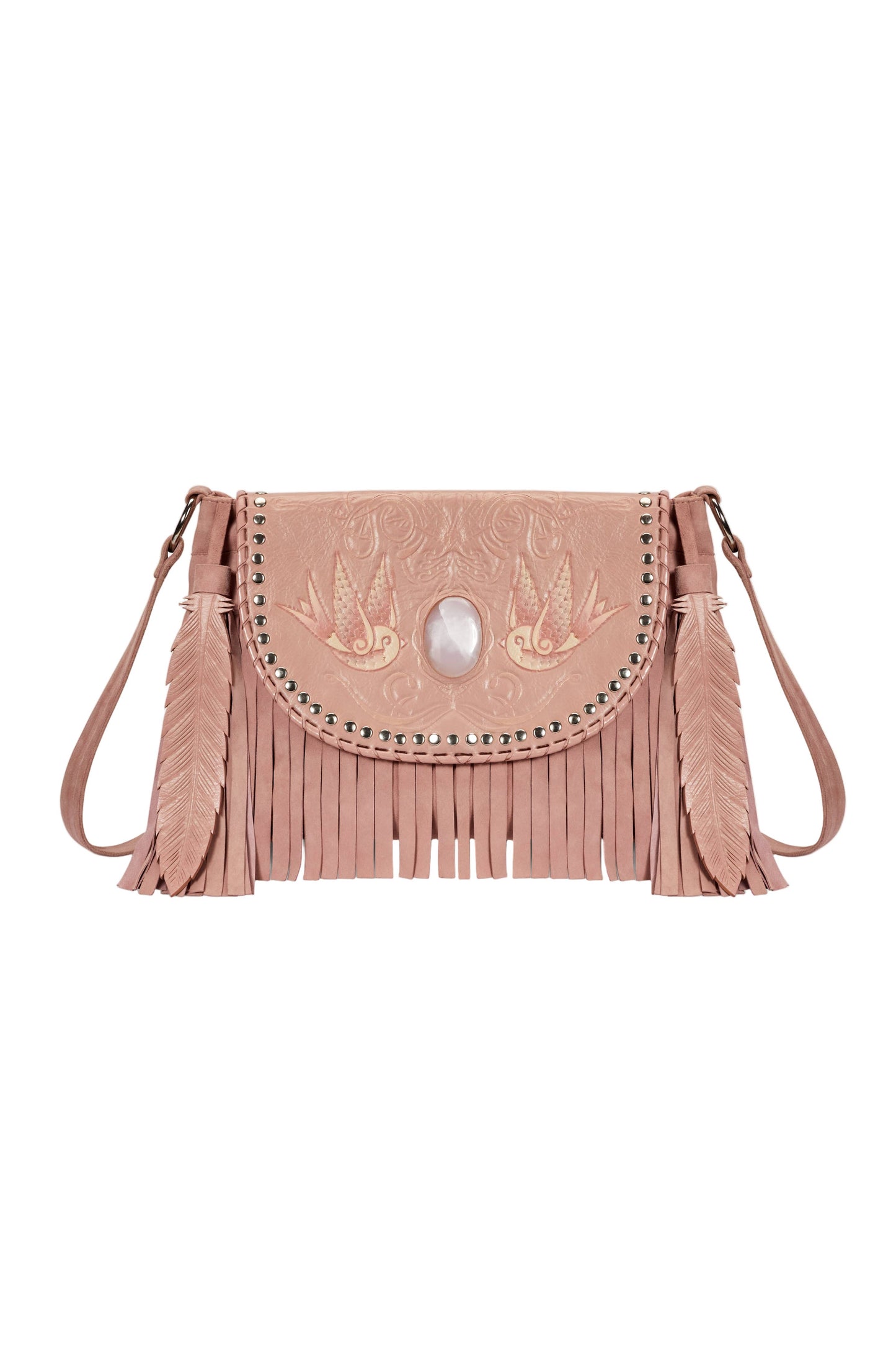 Lost Bird Stud Bag Dusty Pink