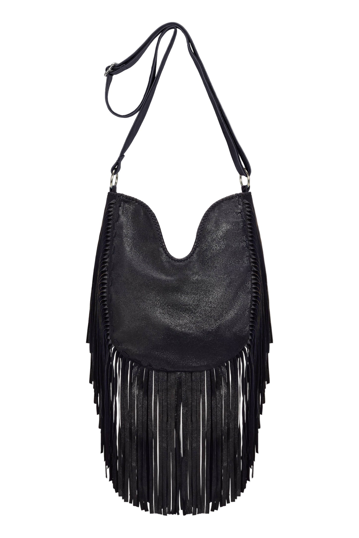 Fly Away With Me Embroidery Bag Metallic Navy/Silver