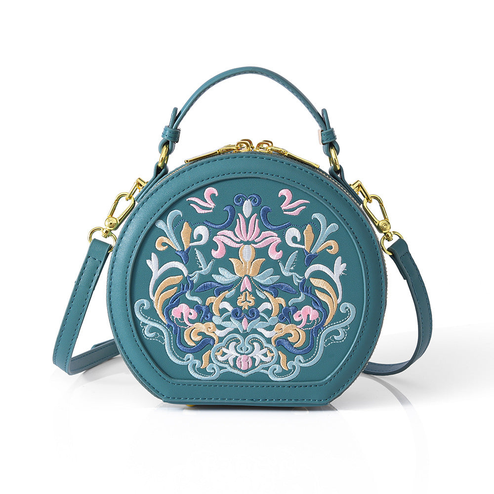 Canteen Style Crossbody Round Bag