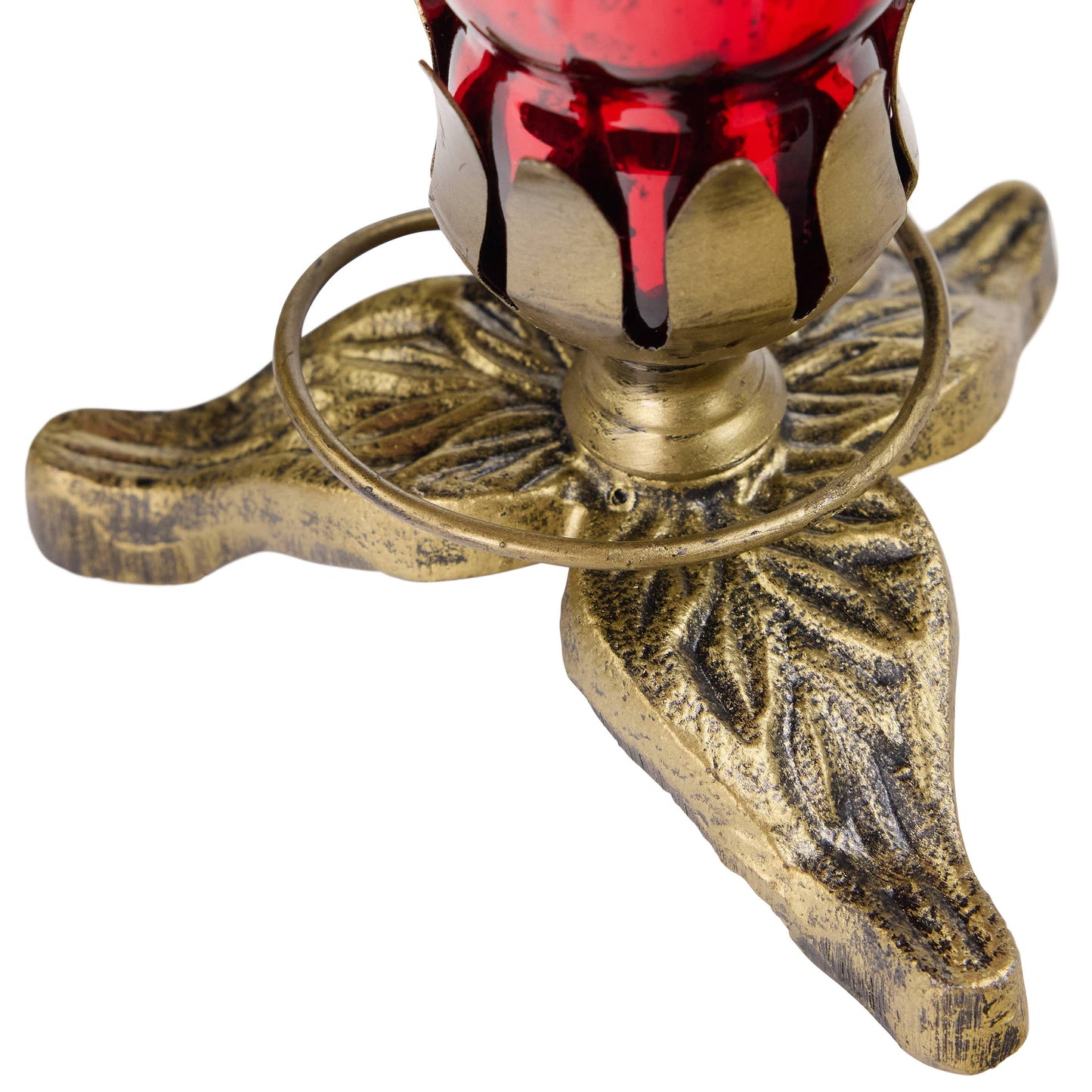 9"H Hand Blown Glass Lily Uplight Accent Lamp