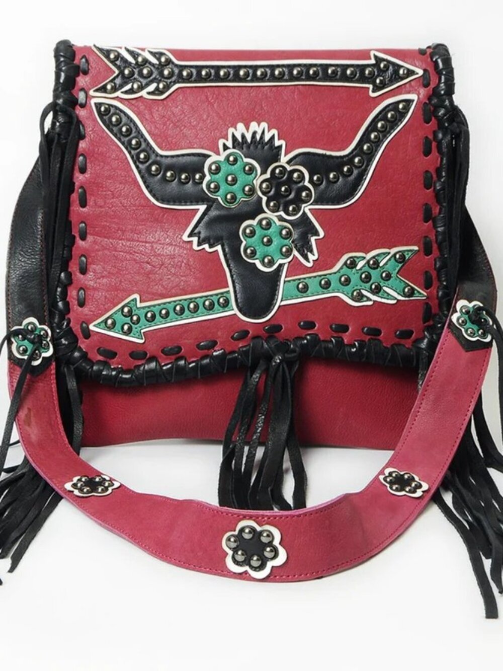 American Darling Southwest Spirit Fringe Crossbody Messenger Bag