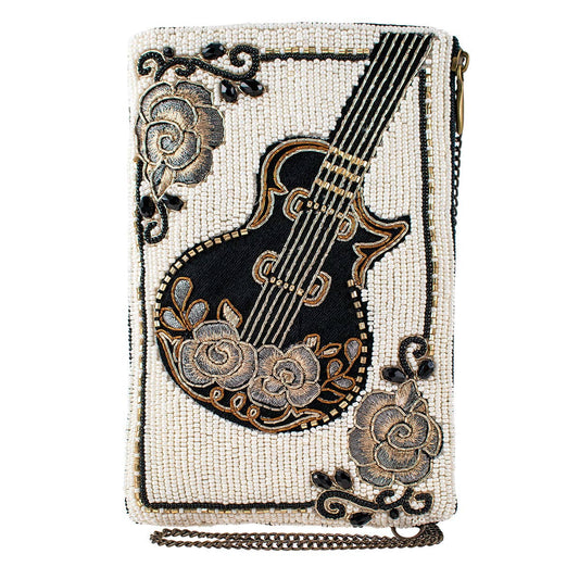 Guitar Player Beaded Guitar Crossbody Phone Bag