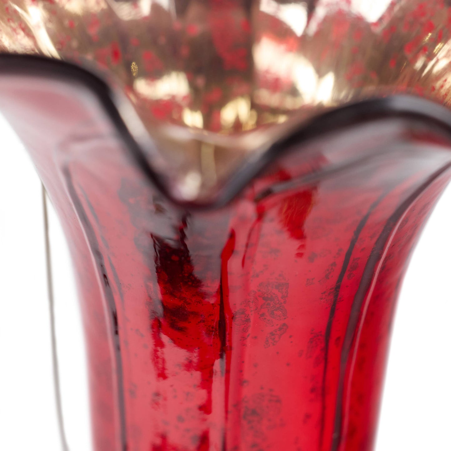 9"H Hand Blown Glass Lily Uplight Accent Lamp