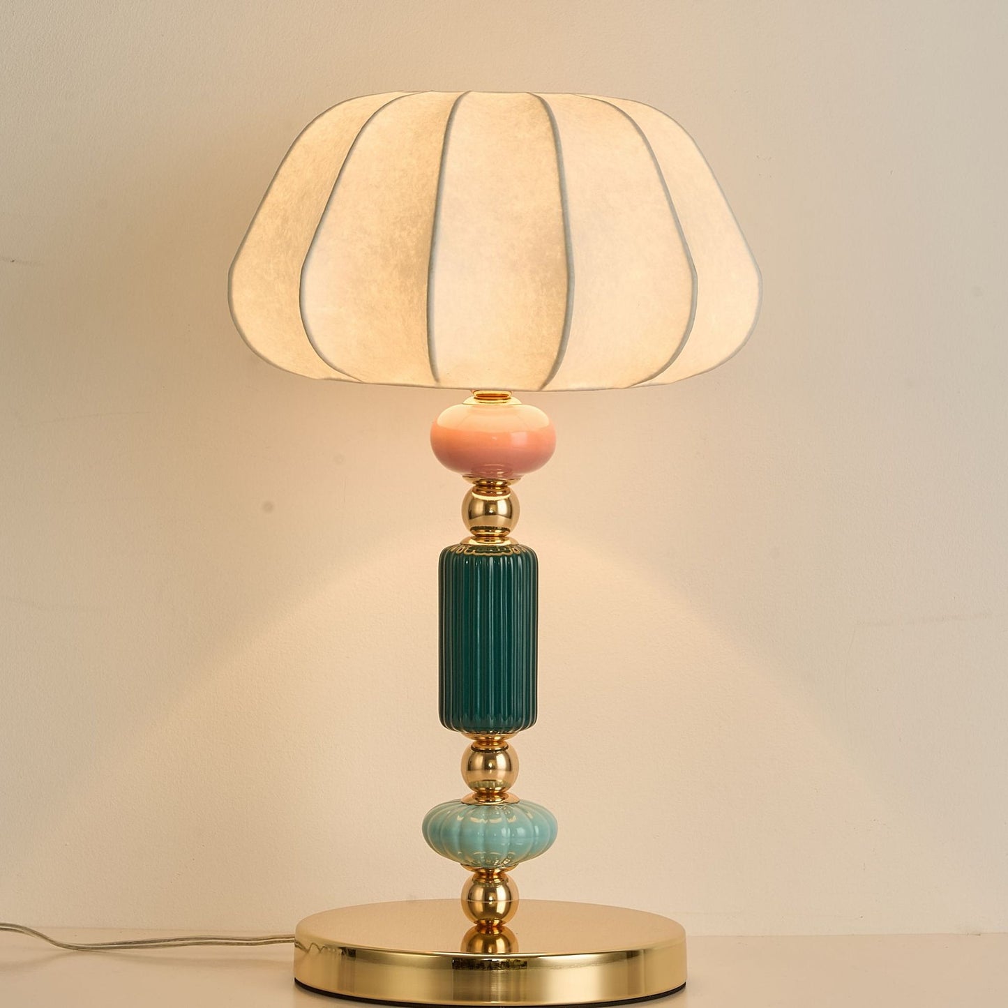 Light-luxury Danish Ceramic Bedside Lamp For The Bedroomsophisticated Ambient Table Lamp