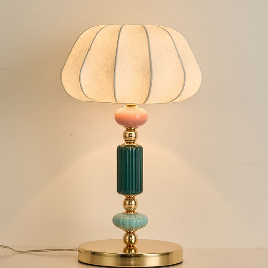 Light-luxury Danish Ceramic Bedside Lamp For The Bedroomsophisticated Ambient Table Lamp