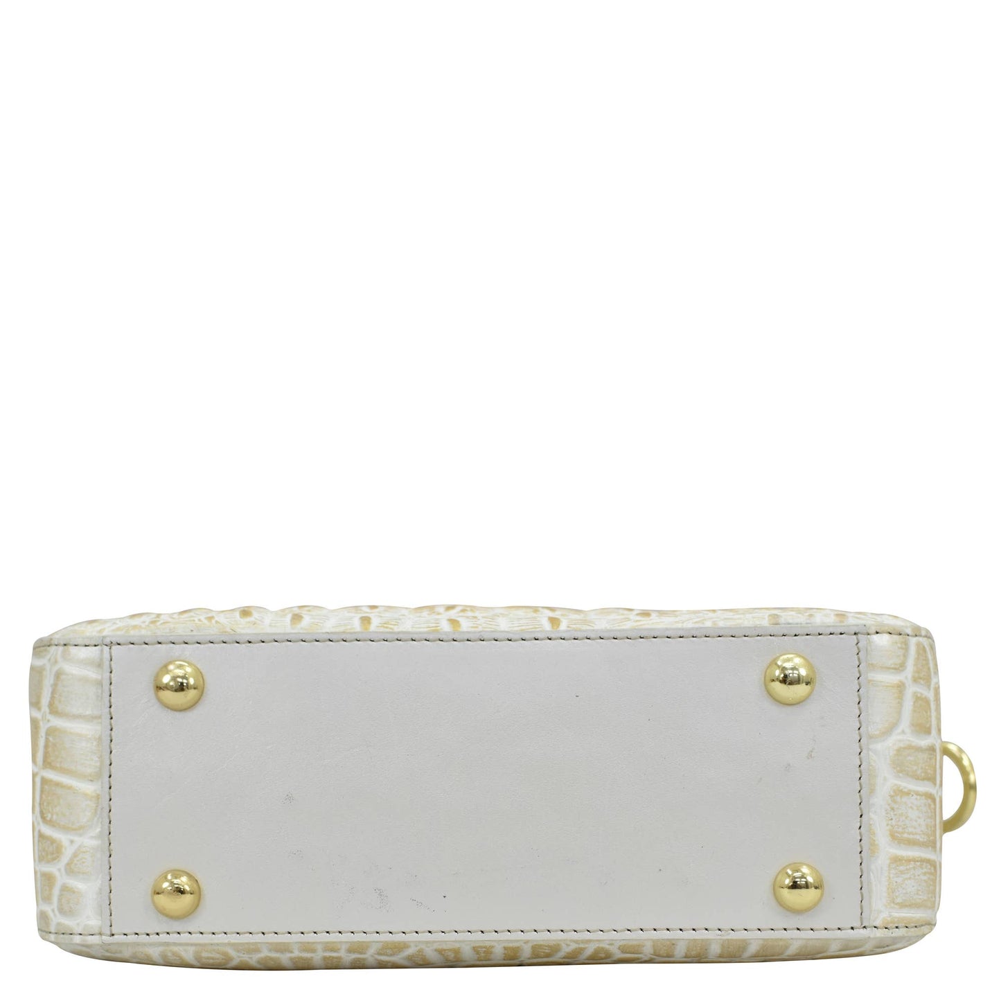Anuschka Croc Embossed Leather Twin Top Messenger - 704 pearl