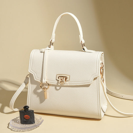 Women's Solid-Colored Casual Large-Capacity Handbag Crossbody Bag