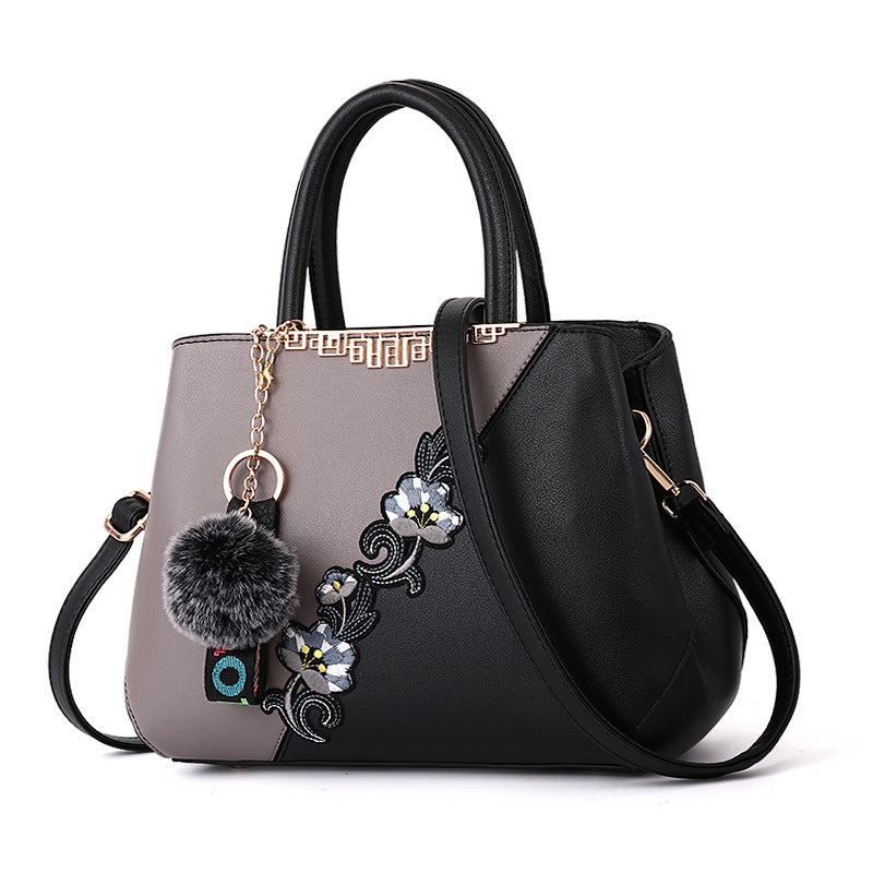 Contrasting Color Handbag - "The Yingyang"