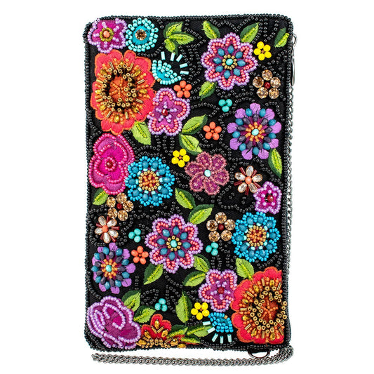 So Sweet Beaded Floral Crossbody Phone Bag