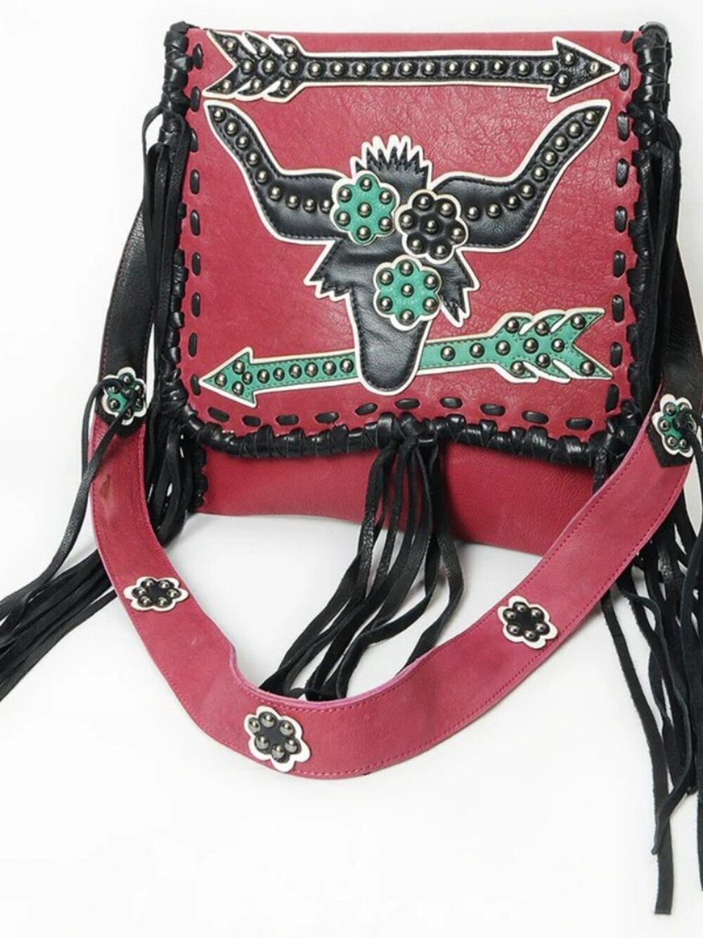 American Darling Southwest Spirit Fringe Crossbody Messenger Bag