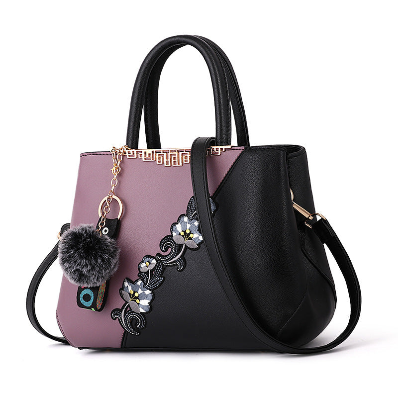 Contrasting Color Handbag - "The Yingyang"