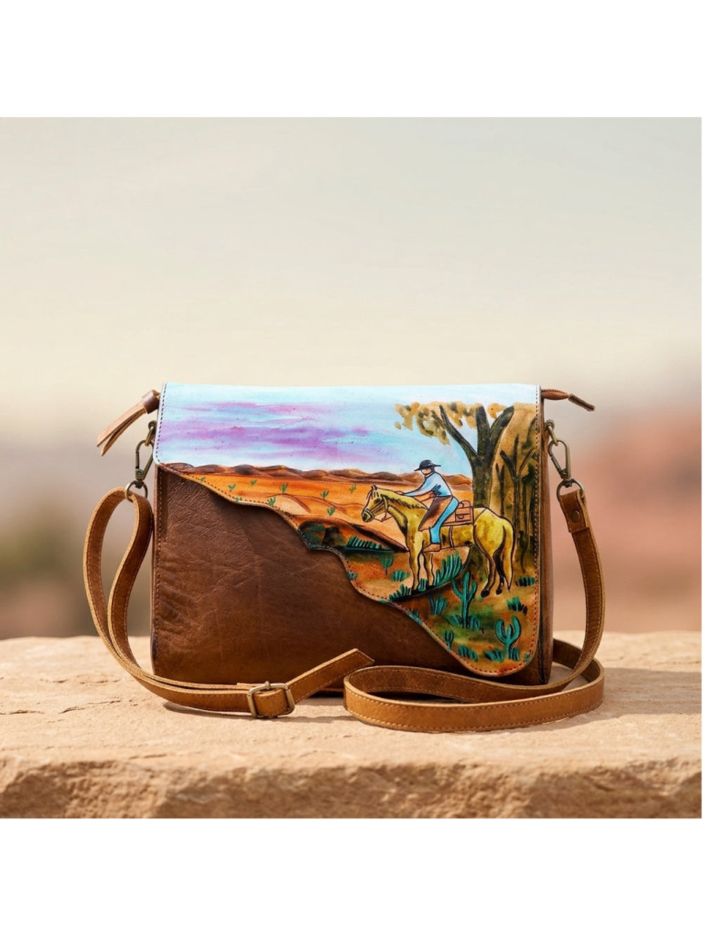 American Darling Bring me to the west saddle Art Crossbody Bag