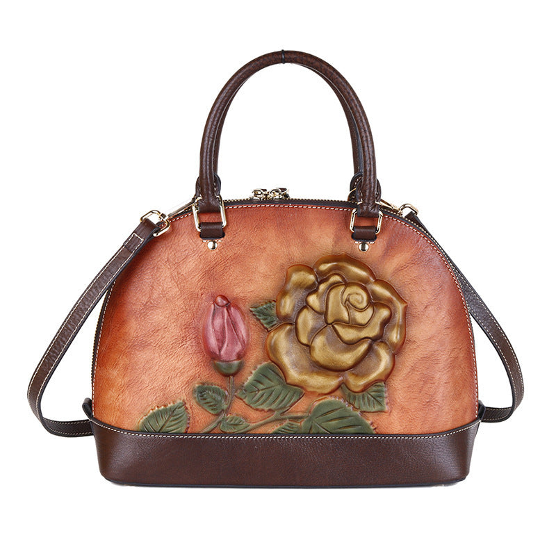 "Every Rose has a thorn"  Retro embossed handbag