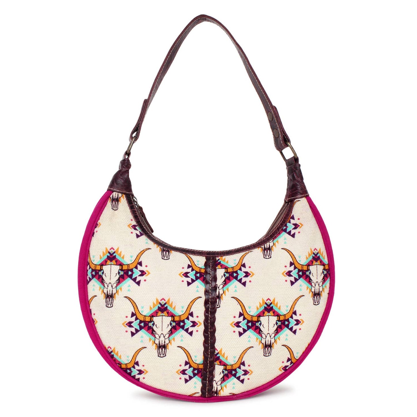 Hot Pink Longhorn Hobo Bag