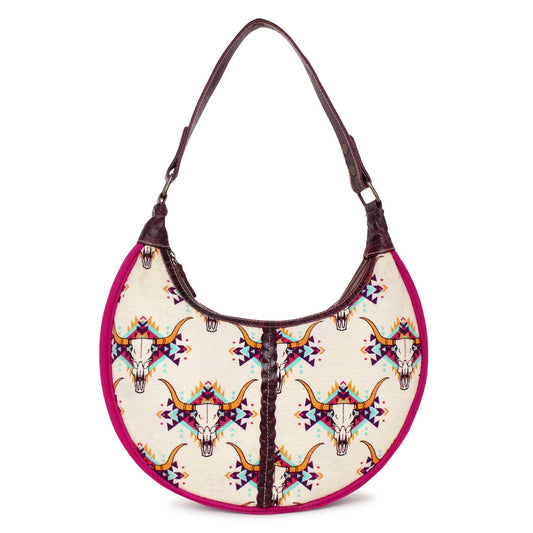 Hot Pink Longhorn Hobo Bag