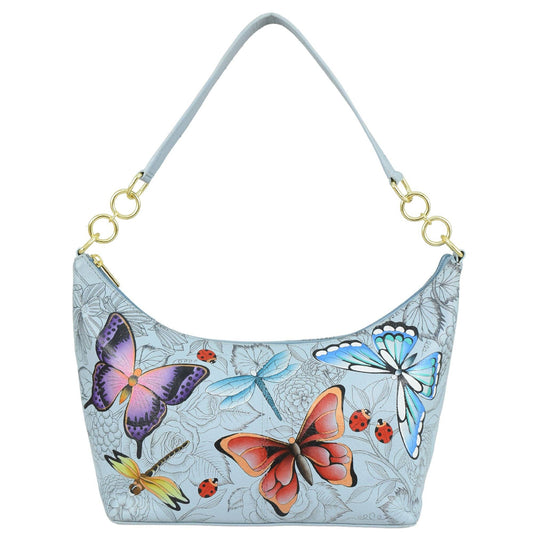 Anuschka Large East/West Hobo - 7571- butterfly