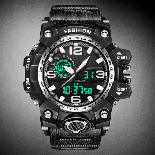Double Display Mens Waterproof Watch