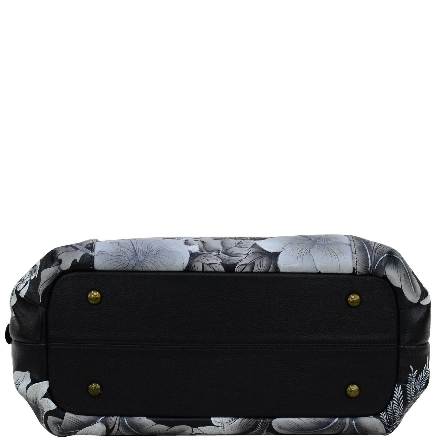 Hand-Painted Leather Triple Compartment Large Satchel - 652