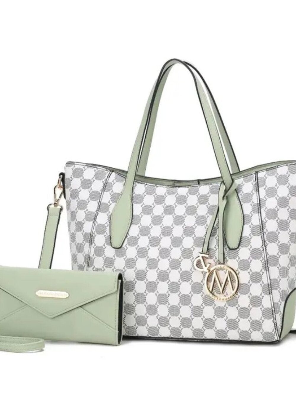Gianna Vegan Leather Women Tote & Matching Wallet By Mia K-Various colors