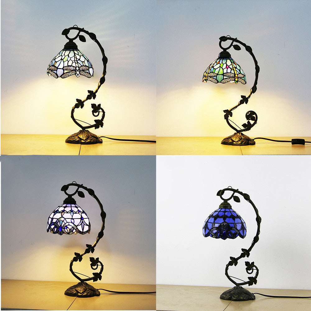 Dragonfly Stained Glass Desk Lamp