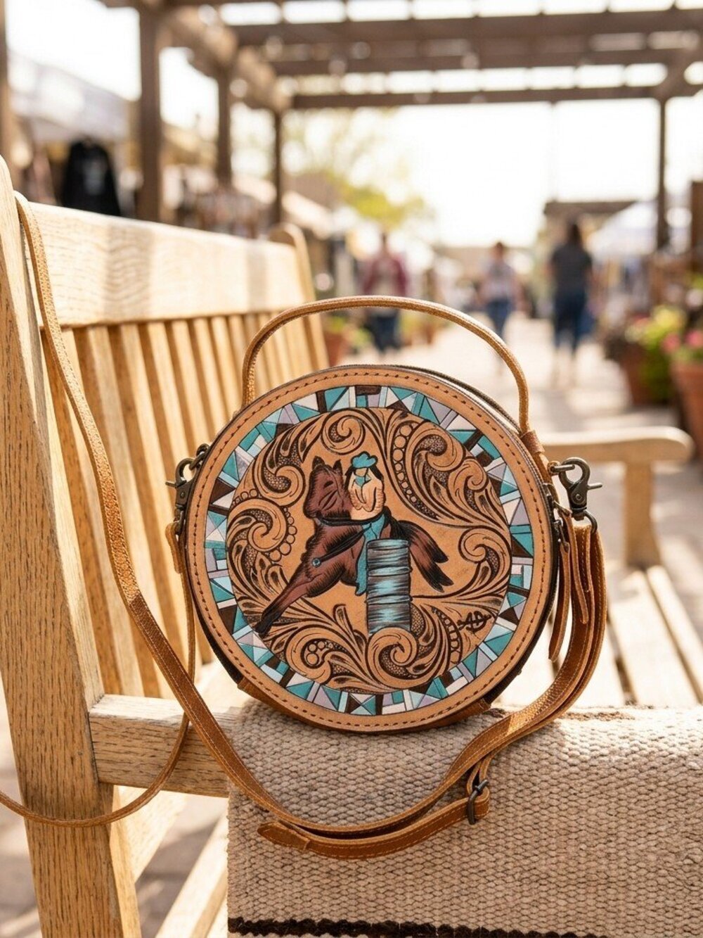 American Darling Western Barell Racing Crossbody Bag